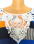 Colorful O-neck Bat Sleeve Kaftan for Women in African Print